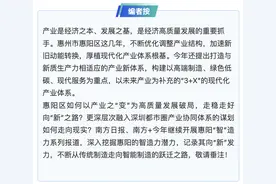 惠阳区布局“3+X”产业，构建湾区时代产业版图图片
