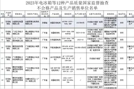 扬子、荣事达等166批次不合格产品被点名！涉及11家知名电商平台→图片