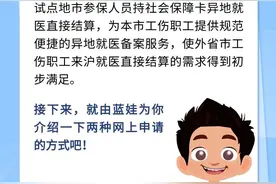 轻松几步就完成！工伤跨省异地就医直接结算备案申请～图片