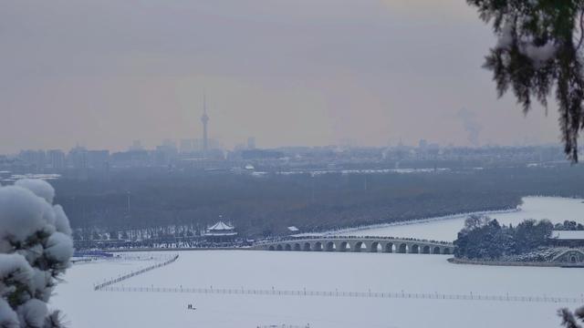 雪霁云舒，颐和园静谧悠然