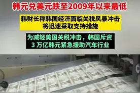 韩元兑美元跌至2009年以来最低 #韩元 #韩国经济 #美元 #对等关税 #特朗普图片