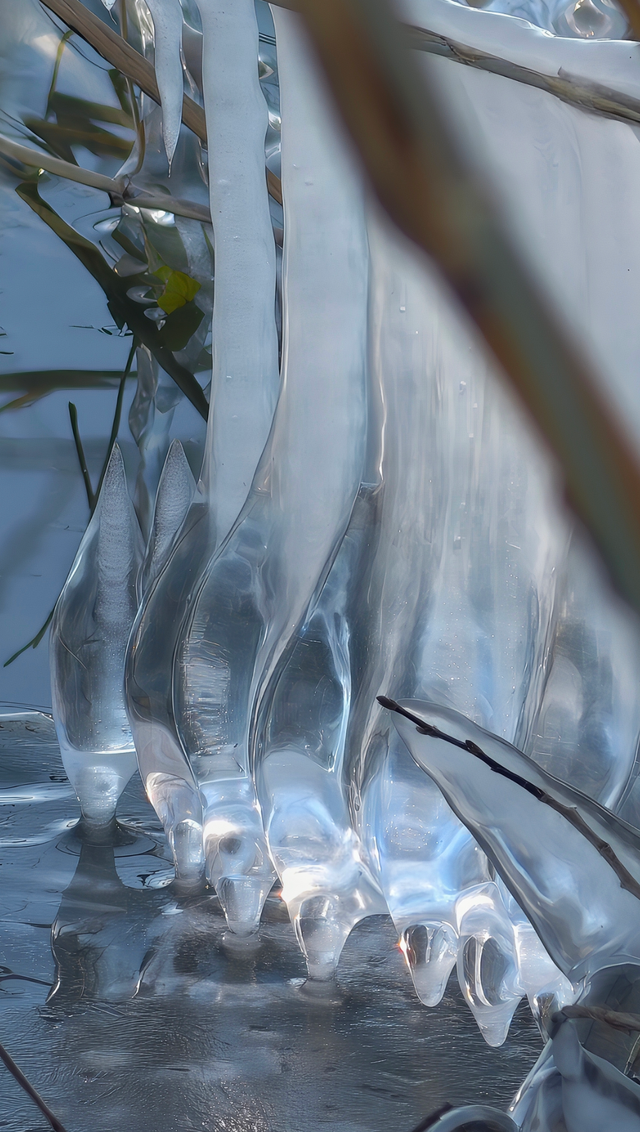 冬日颐和园：昆明湖冰裹树枝，宛如水晶雕塑