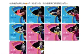 王楚钦孙颖莎领衔！国际乒联正式公布澳门世界杯参赛球员名单图片
