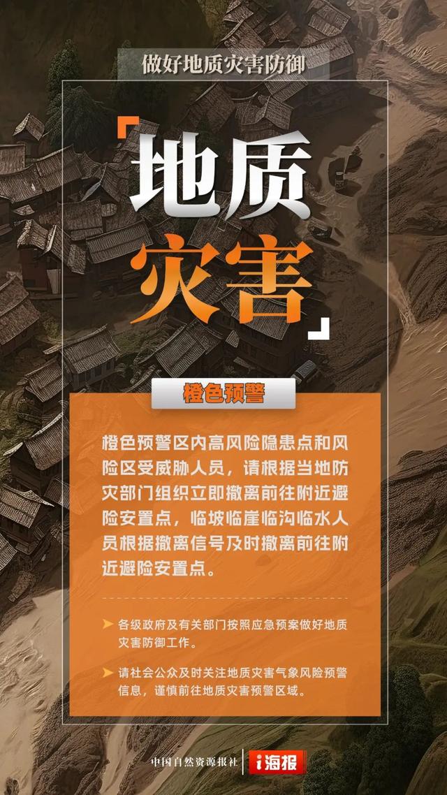 官方发布地质灾害红色预警