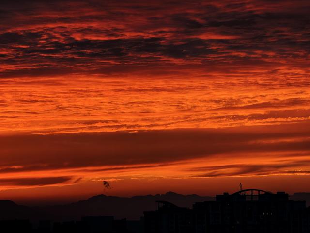 北京七夕晚霞