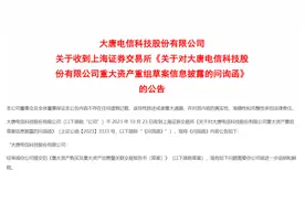 大唐电信资产重组遭问询：要求就交易目的等补充披露图片
