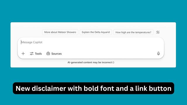 Microsoft 365 Copilot 将默认移除“AI 内容可能不准确”警告