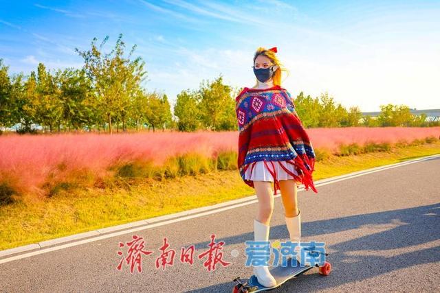 一年四季 泉在济南丨粉浪漫河岸 打卡黄河北