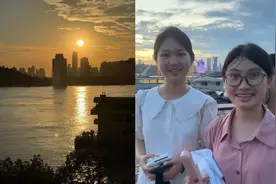 暑期旅游高峰来临，全国游客打卡长江大桥“追"日落图片