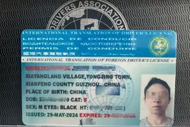 “神操作”！预期未检，贵阳一男子掏出“国际驾照”……图片