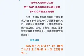 春节期间亳州市直机关大院可免费停车图片