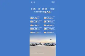 最高降5.3万元，比亚迪宣布22款车型限时降价！今年准备卖550万辆车，前四个月卖了约138万辆图片