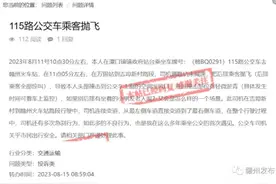 遇坑不减速乘客被抛飞？公交公司：属实已批评司机图片