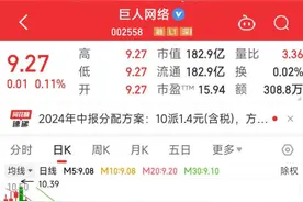 重庆唯一游戏股巨人网络8年分红26.5亿元图片