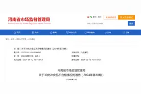 河南省市场监督管理局关于30批次食品不合格情况的通告（2024年第18期）图片