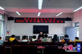 绵阳市盐亭县五马小学召开学生安全员培训会图片
