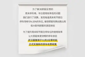 12月2日零时起，武汉荟聚停车场开始收费图片