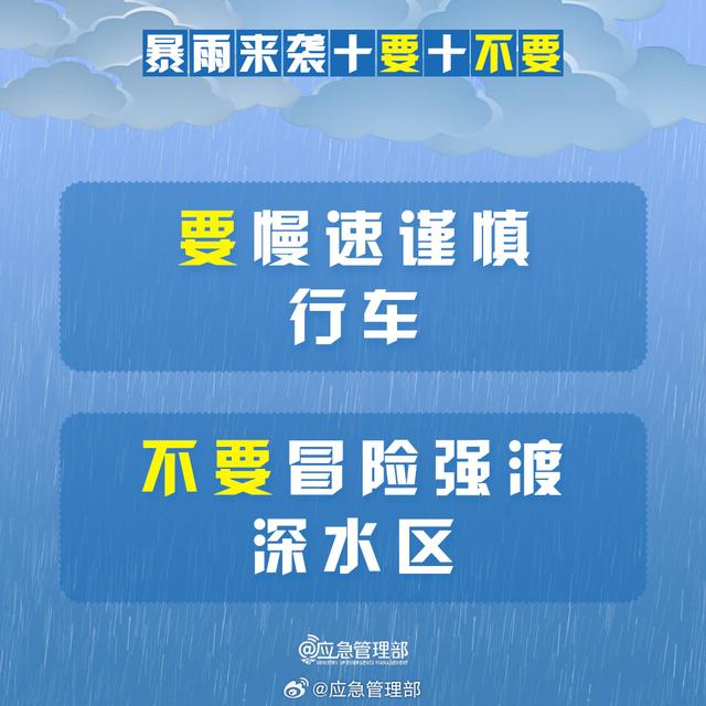 暴雨来袭牢记“10要10不要”