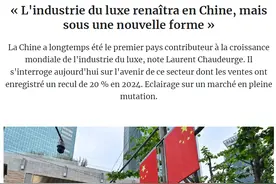 外媒：中国奢侈品行业将以全新的形态复兴图片