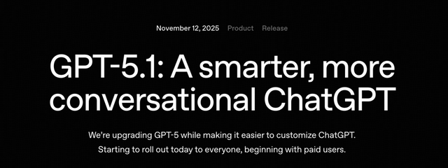 OpenAI深夜突发GPT-5.1：一场“情商”与“智商”的革命，还是危险的“情感游戏	”？
