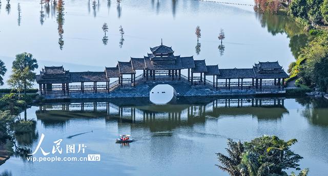 广西南宁：花花大世界景区冬景如画醉游人