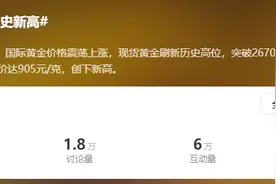 突破900元/克，金价历史新高！网友：想当年220元都嫌贵图片