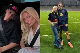 郎才女貌❤️费尔明示爱模特女友：亲爱的，生日快乐，我爱你！图片