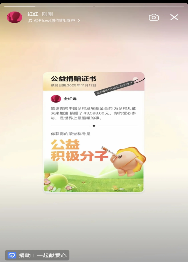 全红婵首次个人直播引900万人围观，43598.6元直播收入全捐给乡村儿童