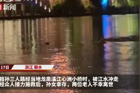 浙江丽水爷孙三人落水后多人参与施救，孙女获救两名老人不幸离世图片