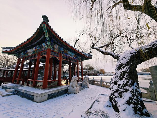 银装素裹美如画，这是初雪为北海公园写下的限定情诗