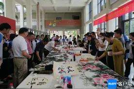 海南省文联文艺名家走进北师大海口附属学校结对子图片