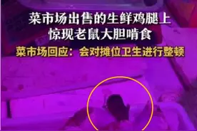 武汉一菜市场惊现老鼠啃食生鲜鸡腿 菜市场管理人员：涉事经营户已停业整顿图片