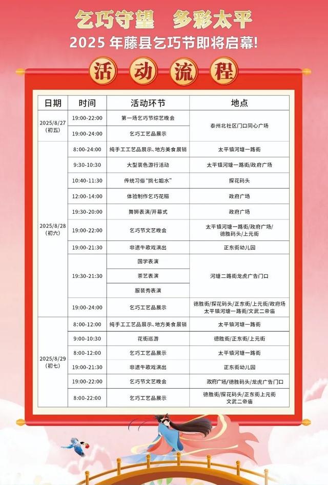 【千年乞巧韵 共赴太平约】2025年太平镇乞巧节文化盛会即将璀璨启幕，等你来约！