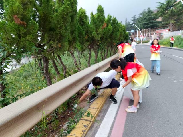 100多名志愿者走进养马岛开展保洁活动