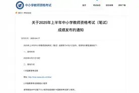2025年上半年中小学教资考试（笔试）成绩明起可查图片