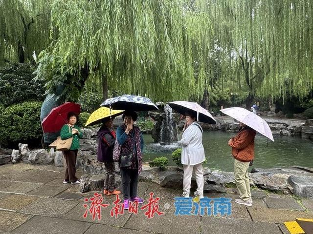 一年四季 泉在济南丨秋雨添韵，“月牙飞瀑”引人瞩目