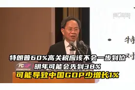 邱晓华：特朗普60%高关税应该不会一步到位，明年可能会先到38%，可能导致中国GDP少增长1%丨一手视频封面