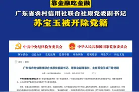 靠金融吃金融！广东省农村信用社联合社原党委副书记苏宝玉被开除党籍图片