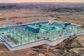 “沙戈荒”大基地外送特高压直流工程“宁电入湘”完成试运行图片