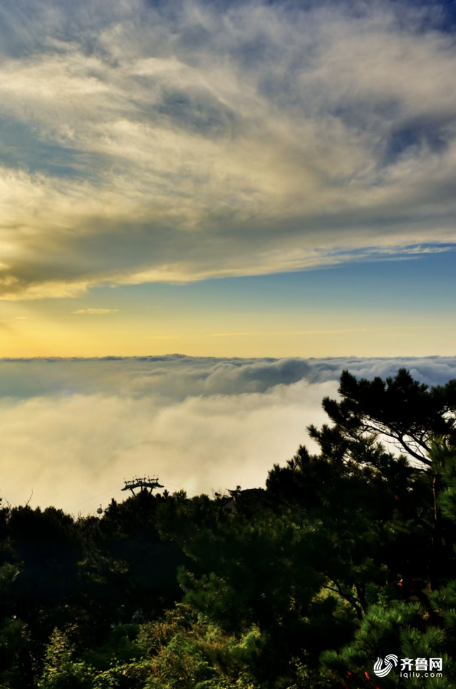 组图丨泰山云雾锁峰峦 静谧景致醉游人