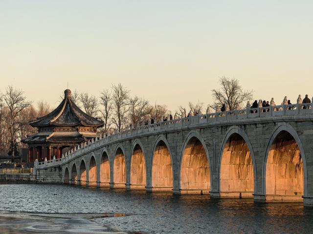 北京今天的“金光穿洞”，美得无可挑剔