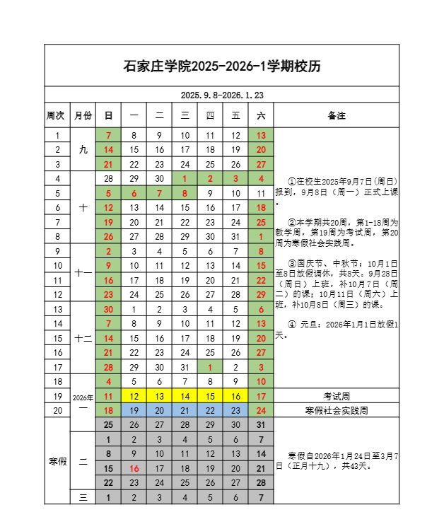 河北多所高校寒假时间确定！