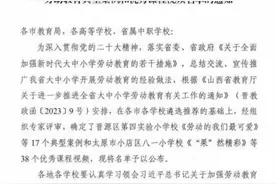 临汾市这5所学校获奖！山西省教育厅公布2023年大中小学劳动教育典型案例和优秀课程视频名单图片