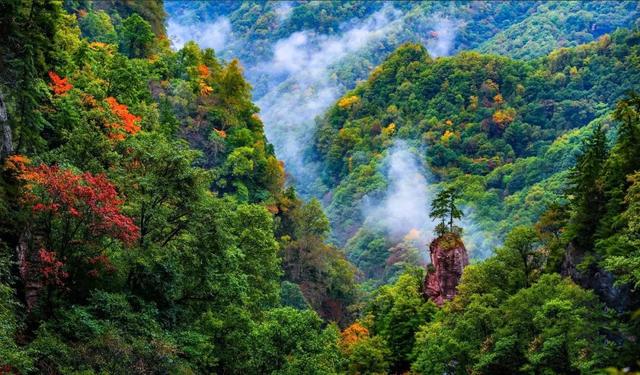 华亭莲花台：绮丽风光无限美 色彩斑斓惹人醉