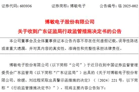 V观财报｜博敏电子及董事长被警示图片