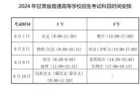 2024年甘肃高考成绩公布时间确定图片