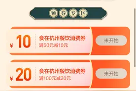 杭州新一期餐饮消费券今日开抢！网友：很丝滑，中午就去消费图片