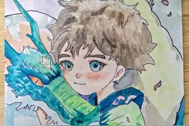 绘画：龙与少年｜烟台中小学生“才艺秀”作品选登图片