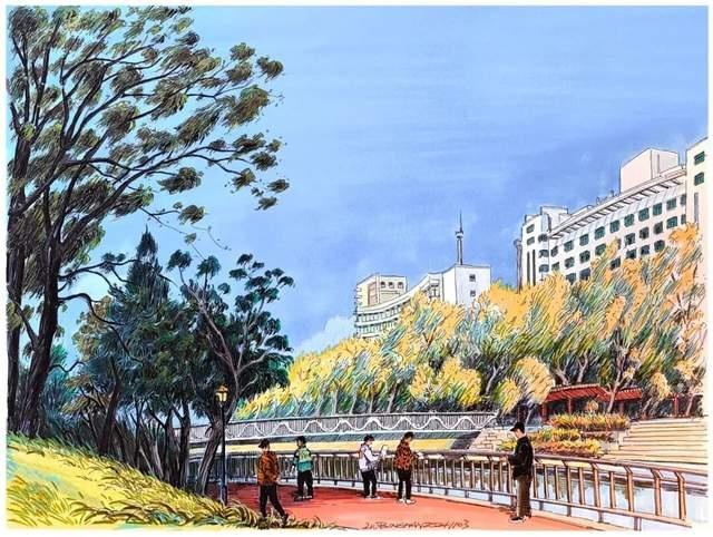 嗨！我画下了赏秋的你