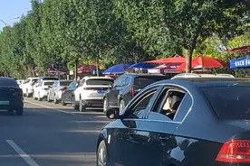 济南野生动物世界游客爆棚，门口附近排长队游客车都停不下了图片